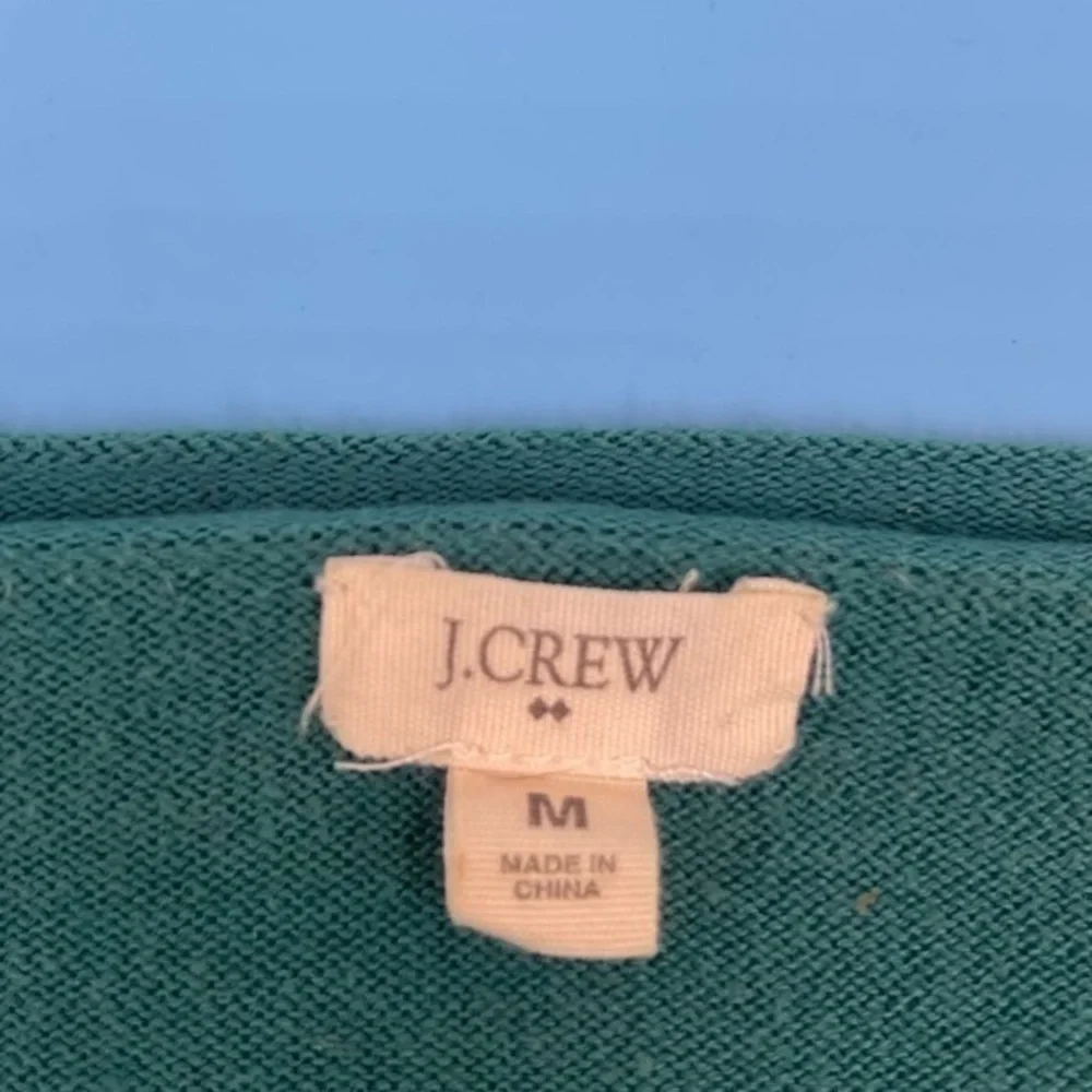 J. Crew Cotton/Wool Zipper Cardigan Sweater